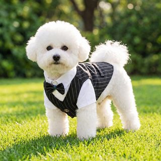 고양이 애완동물 옷 장식 테디 비숑 강아지 옷 봄여름 정장 드레스 셔츠 조