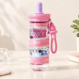 트라이탄 빨대 물병 700ml 차 거름망 손목 스트랩 휴대용 물통
