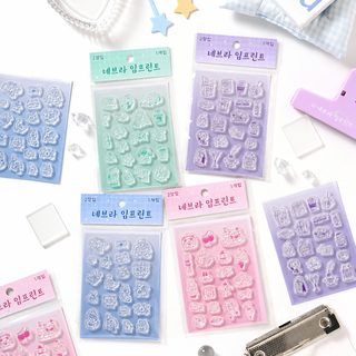열진성운 도장 투명도장 손도장 크로스보더 어린이 도장 실리콘 도장 diy 손