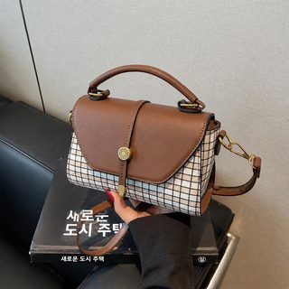 여성 크로스백 2026 여름 신상 빈티지 프린트 PU 사각 숄더백 토트백