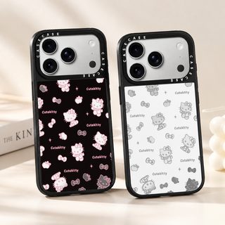 연명 MagSafe 마그네틱 펀칭 리본 Kitty 고양이 적용 iphone17 케이스 16pro 고급