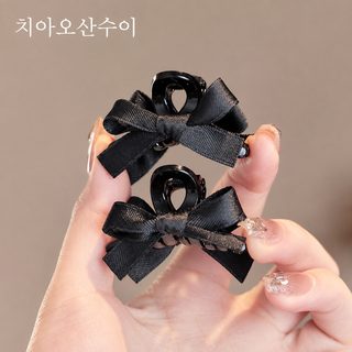 정교한 리본 미니 클러치녀 2026 신상 고급감 사이드 클립 앞머리 클립 공주