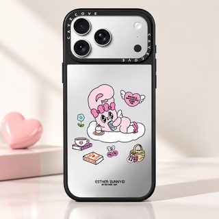 에스트라 토끼 EstherBunny 애플 17promax 휴대전화 케이스 아이폰16 투명 거울 적