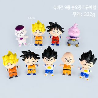 Q판 칠룡주 손판 애니메이션 블라인드 박스 피규어 사이아인 손오공 프리사 조놀이 모형 진열물 도매
