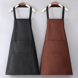 방수 주방 가정용 요리 앞치마 여자 심플한 순색 음식 앞허리 남자 방유 내마모 인쇄 작업복