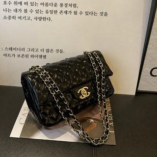 고급스러운 가방녀 2026 신상 에나멜 대용량 체인백 소향풍 백합 패션 숄더