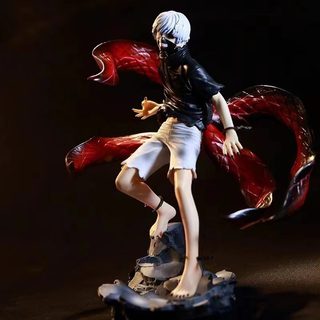 도쿄 구울 카네키 켄 피규어 22cm 교체형 얼굴 마스크 지네 캐릭터 모형