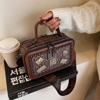 레트로 여성 사각 토트백 2026 신상 체인 크로스백 데일리 숄더백 브라운