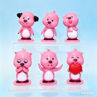 솔리드 비버 케이크 장식 베이킹 소품 루비 스타일 데스크테리어 피규어 블