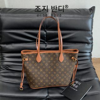 고급감 대용량 가방 여성 신상 올드 플라워 프린트 토트백 통근 핸드백 가