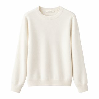 여성 라운드넥 긴팔 니트 스웨터 얇은 단색 데일리 가을 겨울 이너웨어