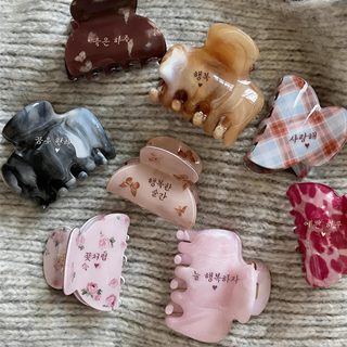 작은 클립 모음집!아기자기한 반묶음 머리핀 작은 사이즈 상어 머리핀 잡기질 한국계 심플한 머리장식
