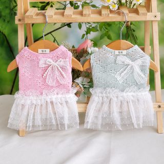 봄 여름 신상 펫 고양이 강아지 옷 한국계 달콤한 테디 비숑 원피스 털 빠짐