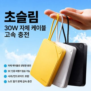 3C 인증은 비행기에 탈 수 있다 MOMAX 모미스 1만 자체 케이블 보조배터리 고속 충전 밀리암페어 모바일 전원
