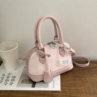 YC-BAG 클래식 모노그램 여성 쉘백 2026 여름 신상 체크 토트 숄더 크로스백