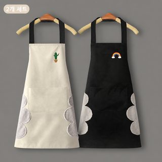 귀여운 한국판 앞치마 앞허리 가정용 요리 남녀 주방 신상 가사 방수 출근 기름 방지 작업복