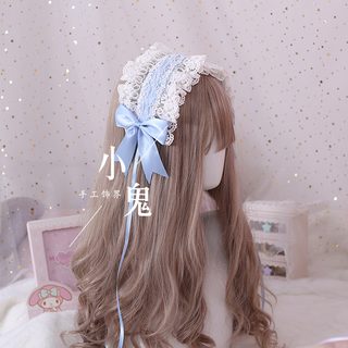 일본계 부드러운 소녀 Lolita 화이트 레이스 머리장식 머리띠 선기 머리띠 백합 부드러운 소녀 로리타 소물 머리장식 KC
