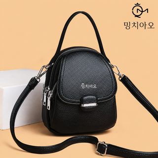 2026 여성 PU 미니 크로스백 지퍼 잠금 캐주얼 숄더백 휴대폰 가방