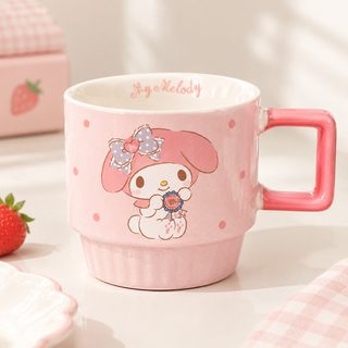 캐릭터 도자기 스태킹 머그컵 손잡이 우유컵