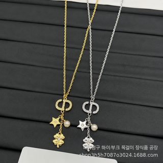 공장 직판 D집 진주 리본 별 목걸이 CD 자모 돼지 코 쇄골 사슬 도매 다국적