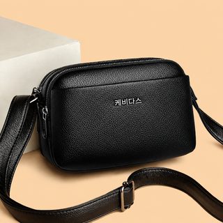고급감 소프트 가죽 크로스 작은 가방녀 2026 신상 트렌디 통근 백합 다층 대용량 숄더 크로스백