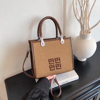 구미 복고 핸드백 대비백 2026 신형 질감 스카프 숄더백 서양식 백합 크로스백 도매