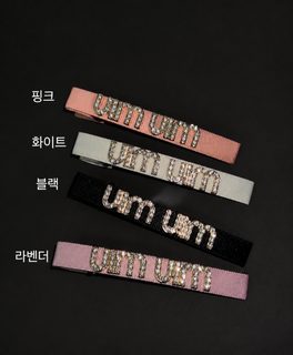 새틴 레터링 오리부리 일자 헤어핀 8cm 여성 잔머리 앞머리 옆머리 집게핀