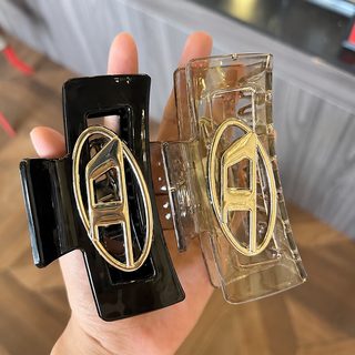 구미 아크릴 자모 금속 클립 심플한 기질 상어 클립 왕홍 복고 프랑스식 매