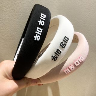 新款谬字母发箍高颅顶气质海绵头箍网红同款时尚发饰甜美百搭气质