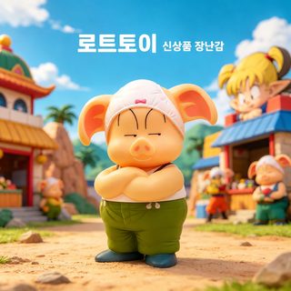 우롱 돼지 차량용 장식 피규어 드래곤볼 애니메이션 인형 PVC 자동차 선물