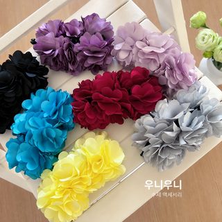 이멍링 스타일 꽃 바나나 집게핀 대형 13.7cm 일자 헤어클립 인어 디자인 여