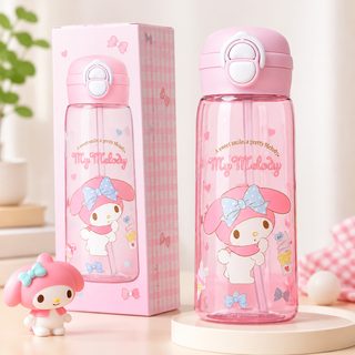 어린이 초등학생 등교용 듀얼 음용 빨대 물병 500ml