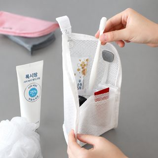 그물 클립 방수 여행 세면팩 칫솔 수납팩 립스틱 파우치 문구 수납팩 휴대