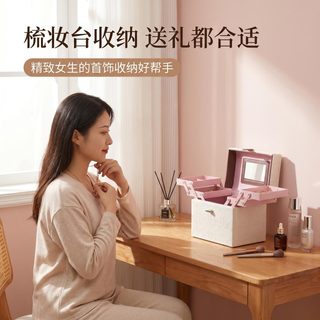 PVC 방수 대용량 화장품 수납가방 휴대용 손잡이 메이크업 케이스 확장형 잠