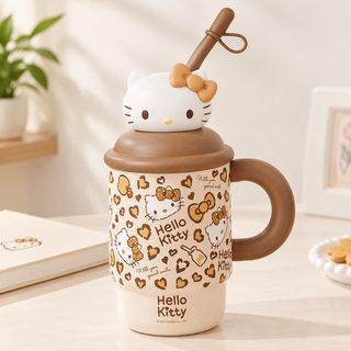 스테인리스 손잡이 빨대 보온 머그컵 500ml 사무실 선물용