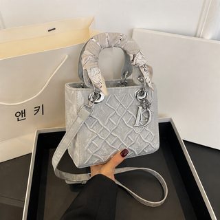 핸드백 프린트 링거 질감 소향풍 숄더백 한국판 패션 심플하다 백합 통근