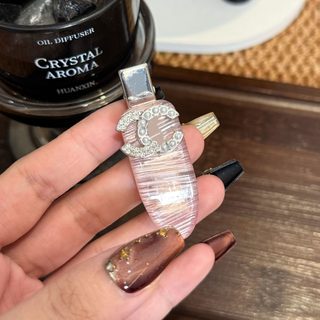 小香风醋酸水波纹发夹精致复古小众气质甜美时髦刘海边夹网红潮女