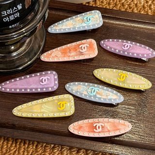 복고 소향풍 진주 초산 머리핀 기질 고급감 감미로운 오리 주둥이 집게 왕