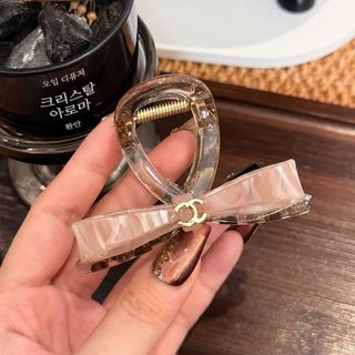 한국 리본 작은 향기 바람 아세테이트 집게 기질 심플하고 귀엽고 달콤하고 세련된 빈티지 작은 상어 집게 여자