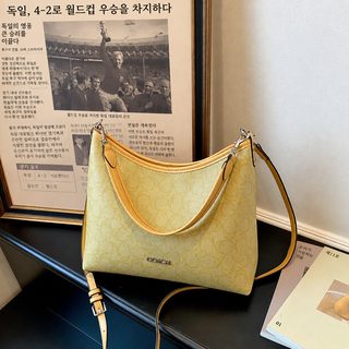 프린트 빈티지 가방녀 2026 신상 통근 백합 여성 토트백 대용량 노화 숄더 크