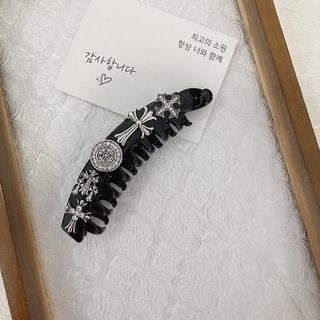 커커 십자가 바나나핀 여성용 빈티지 수제 합금 헤어핀 고급 포인트 머리