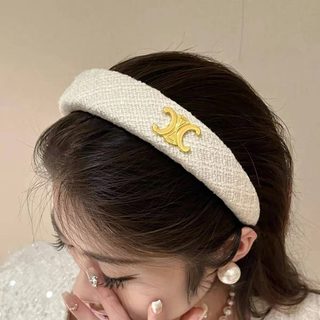 개선문 장식 트위드 헤어밴드 여성 심플 데일리 출근룩 머리띠