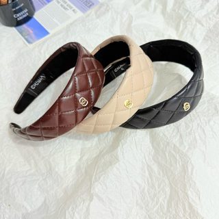 피질 마름모꼴 격자 스펀지 머리띠 빈티지 ins 머리띠 증가 두개골 꼭대기