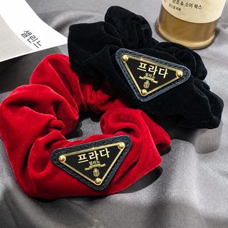 P 고품질 벨벳 곱창밴드 겨울 신상 헤어끈 포니테일 여성 데일리 헤어 액세