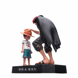 해적왕 피규어 빨간 머리 샹크스는 밀짚모자를 어린 시절 루피 피규어 장난