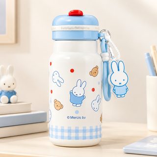 캐릭터 스텐 보온병 듀얼 음용 빨대 텀블러 휴대용 스트랩 물병