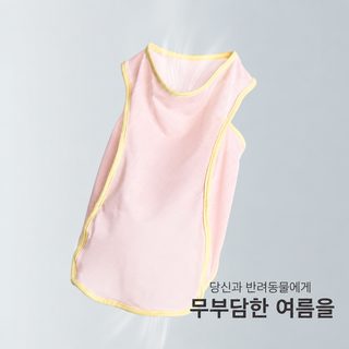 강아지 옷 여름 얇은 자외선 차단 통기 조끼 애완동물 비곰 테디보미 소형