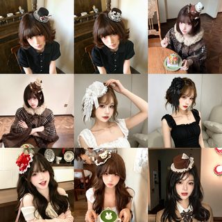달콤한 로리타 머리 장식 토끼 귀 모자 클립 고딕 스타일 Lolita 아문화 머리