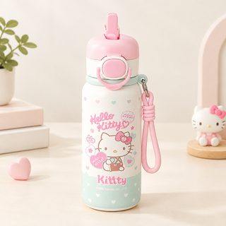 어린이 학생 빨대 물병 500ml 스테인리스 휴대용 보온보냉병