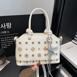 백합 신상 캐주얼 심플 개성 한국판 크로스백 여성 서양식 경량 대용량 토